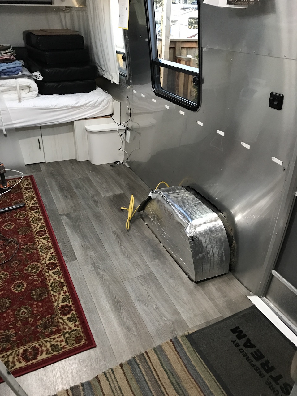 Bunk Bed For Our Airstream Sport 22fb, Bunk Bed Over Rv Dinette